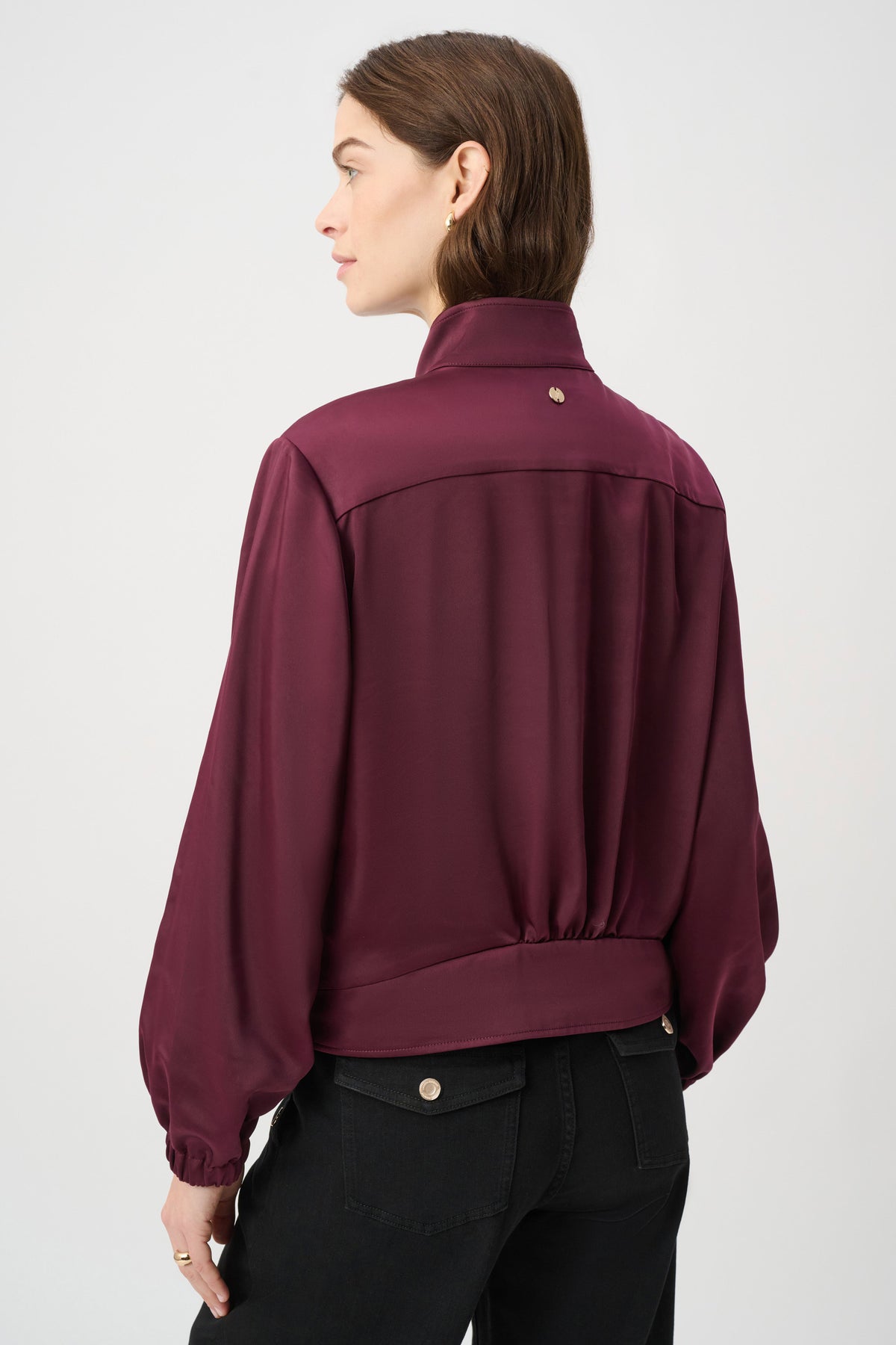 Satin Puff Slv Utility Jacket