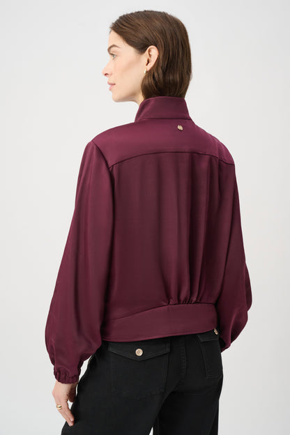 Satin Puff Slv Utility Jacket