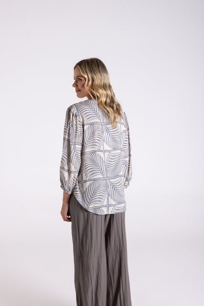Fern Print 7/8 Sleeve Top