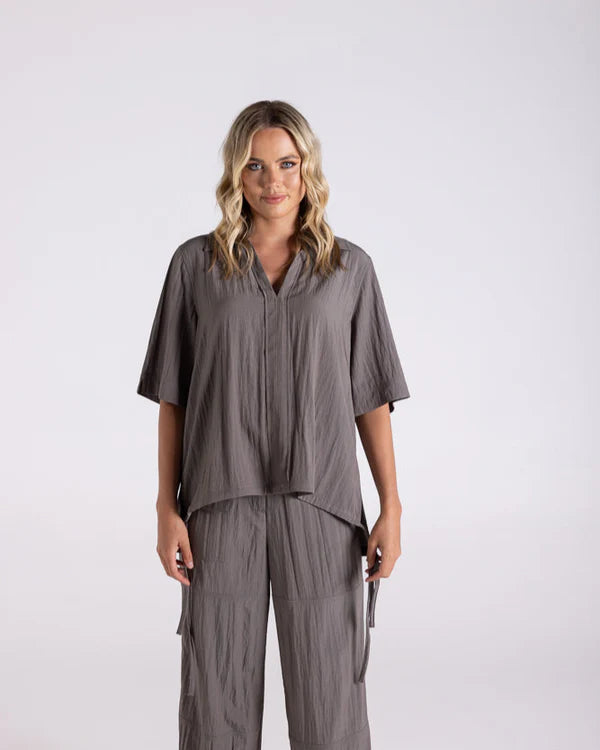 Crinkle S/Sleeve Top