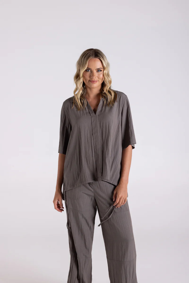 Crinkle S/Sleeve Top