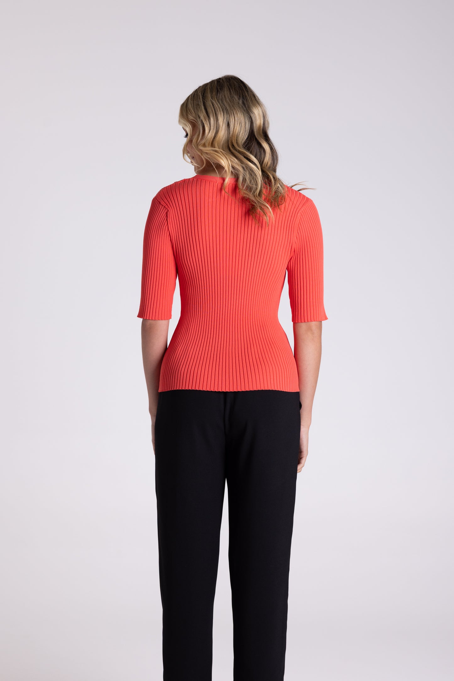V Neck Rib Top