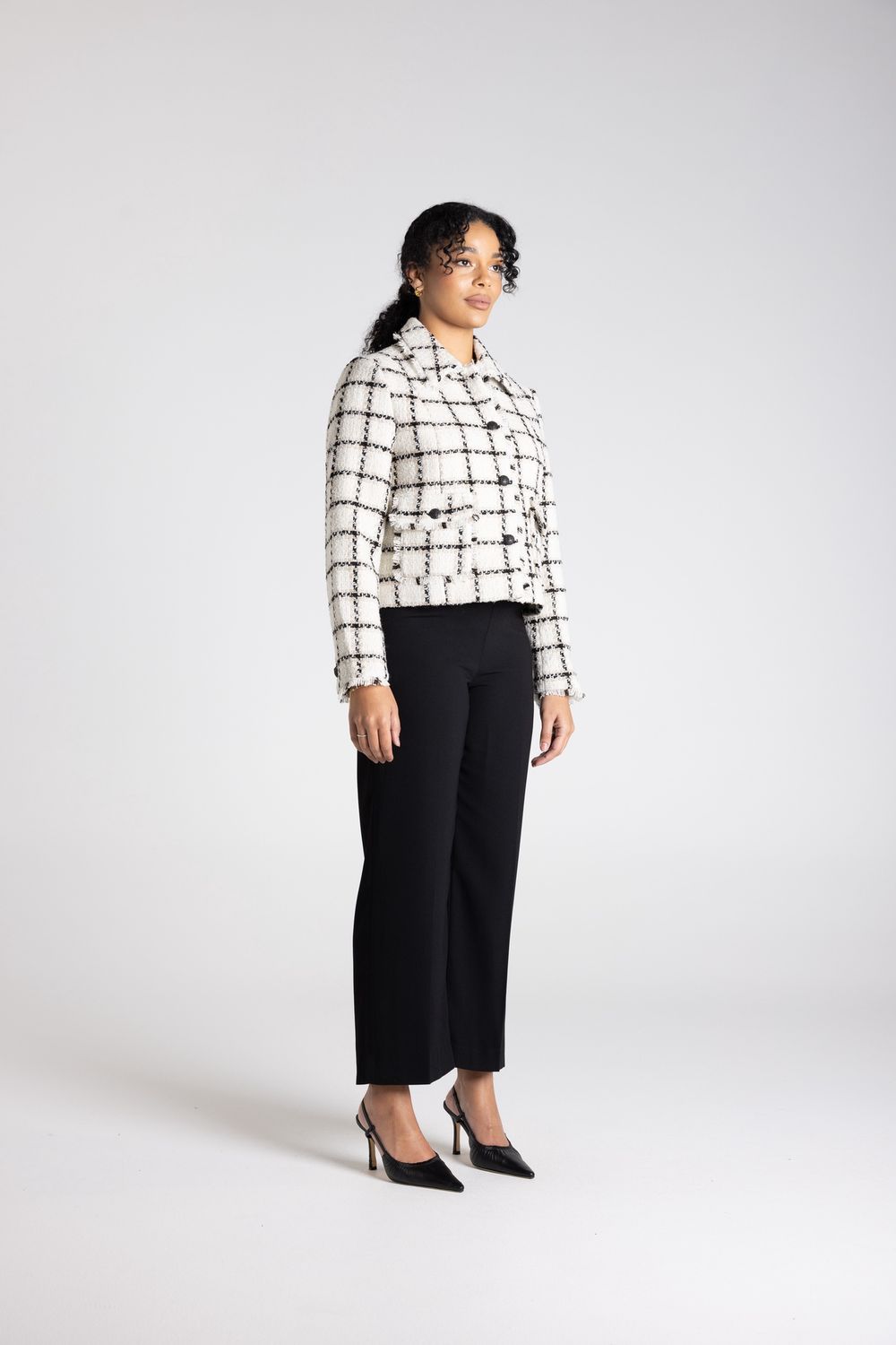 Cropped Tweed Blazer