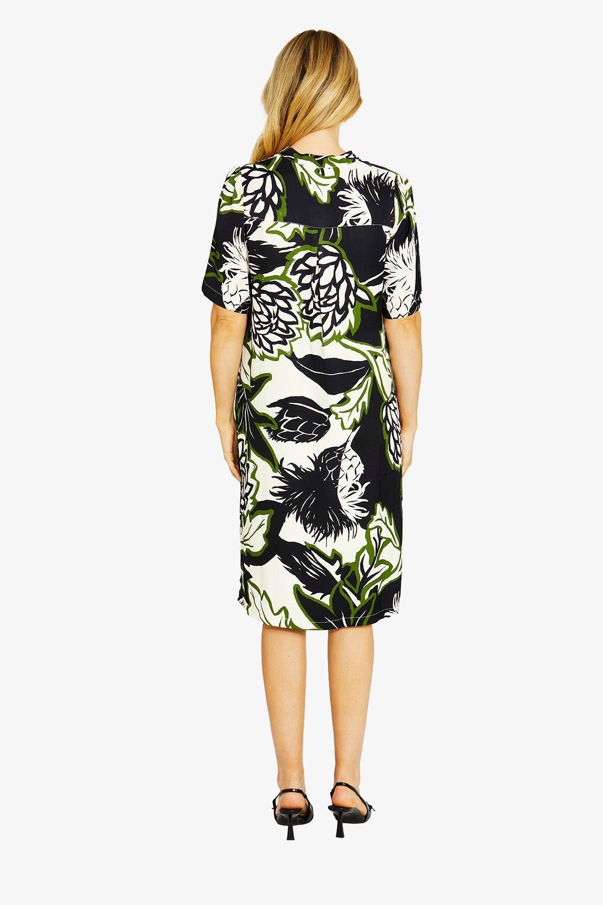 Abstract Floral Shift Dress