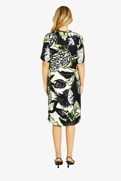 Abstract Floral Shift Dress