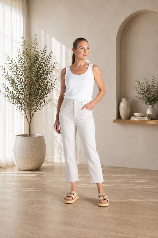 Mini Stripe 7/8 Sli, Jean