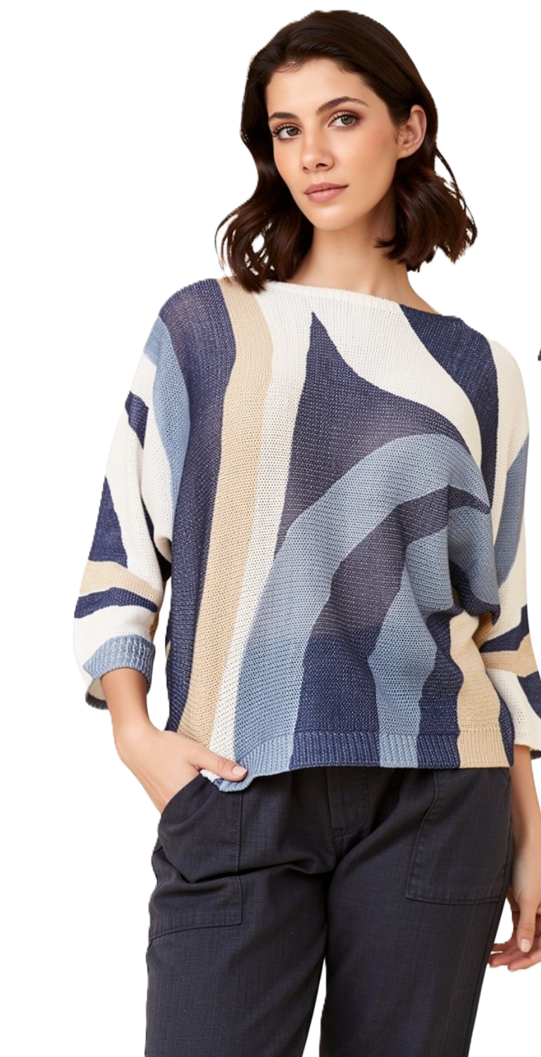 Abstract Knit Top