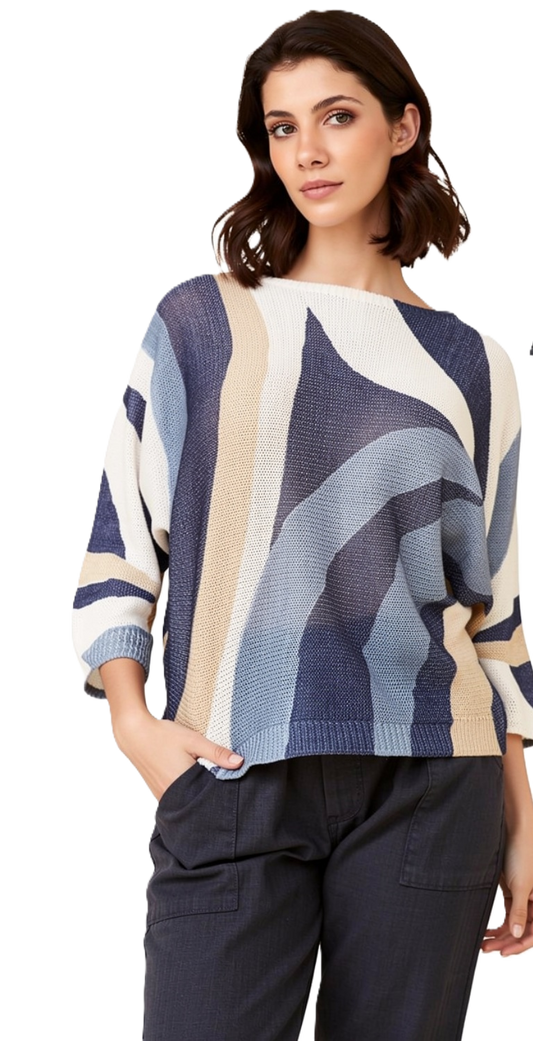 Abstract Knit Top