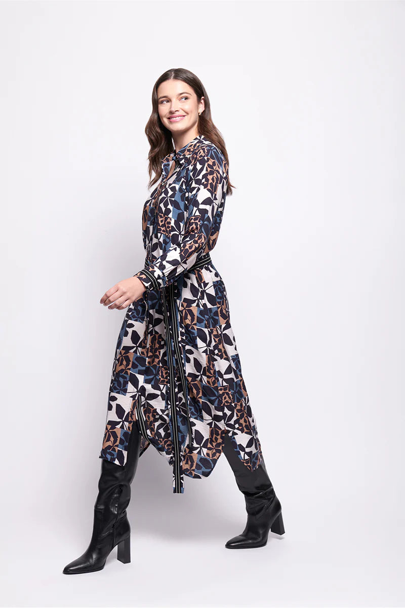 On the Strip Shirt Dress