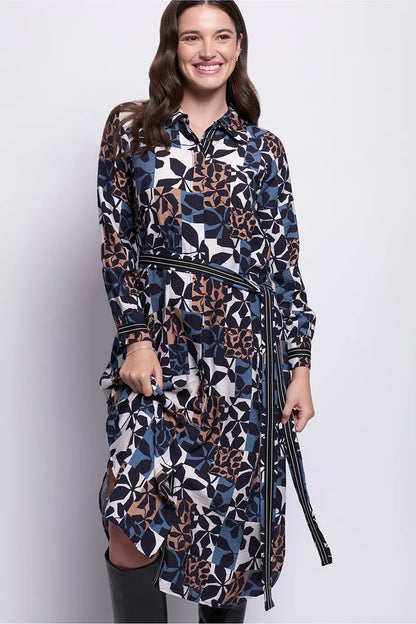 On the Strip Shirt Dress