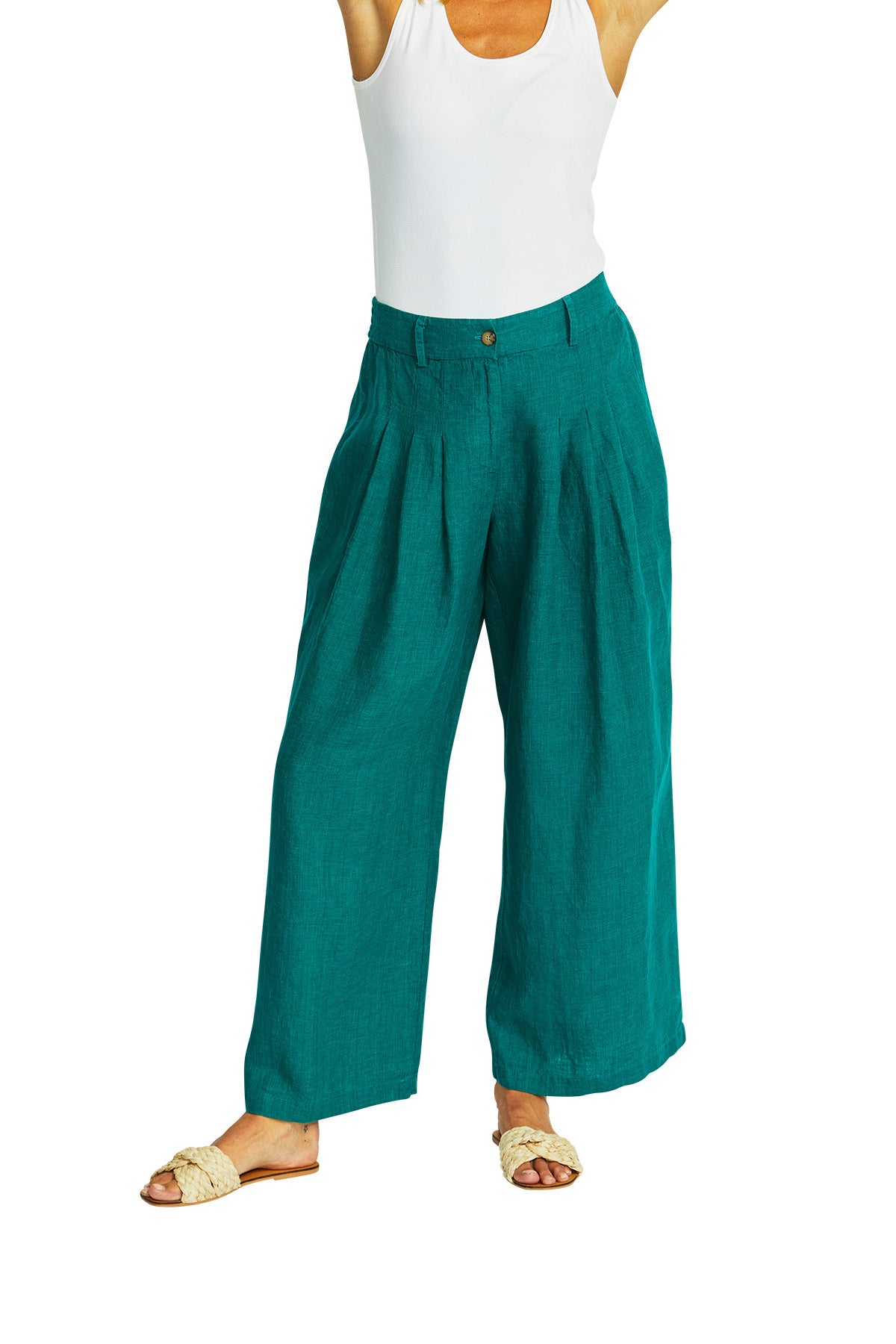 Amal Linen Palazzo Pant