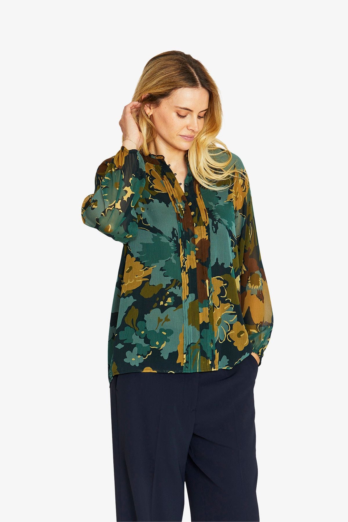 Midnight Botanica Blouse
