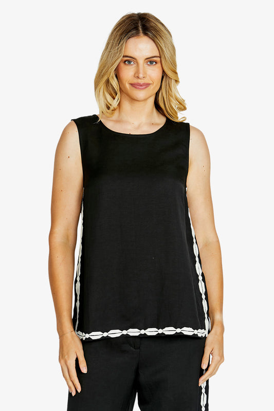 Mila Scallop Trim Tunic Top