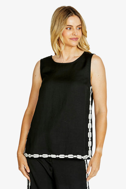 Mila Scallop Trim Tunic Top