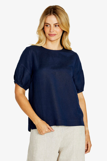 Layla Sh/Slv Button Back Top