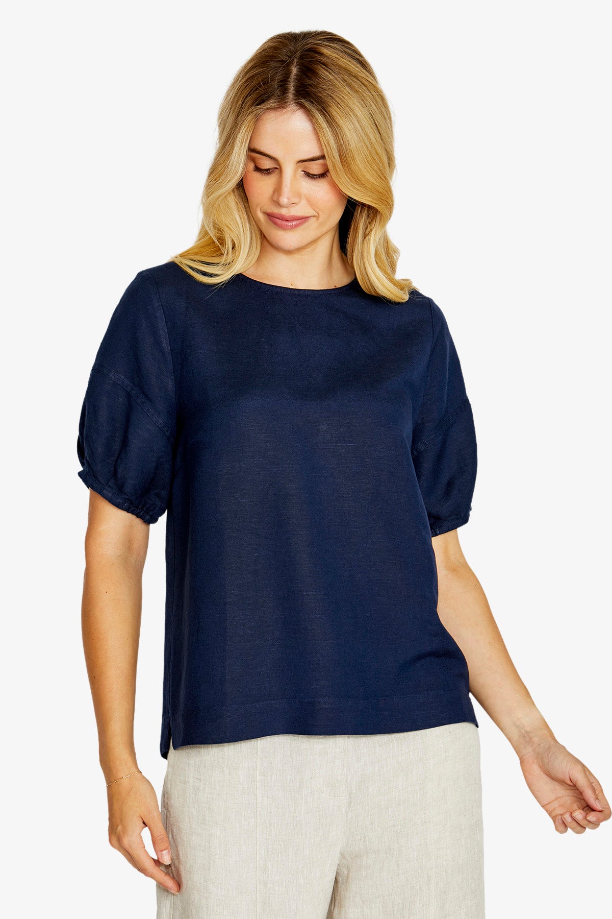 Layla Sh/Slv Button Back Top