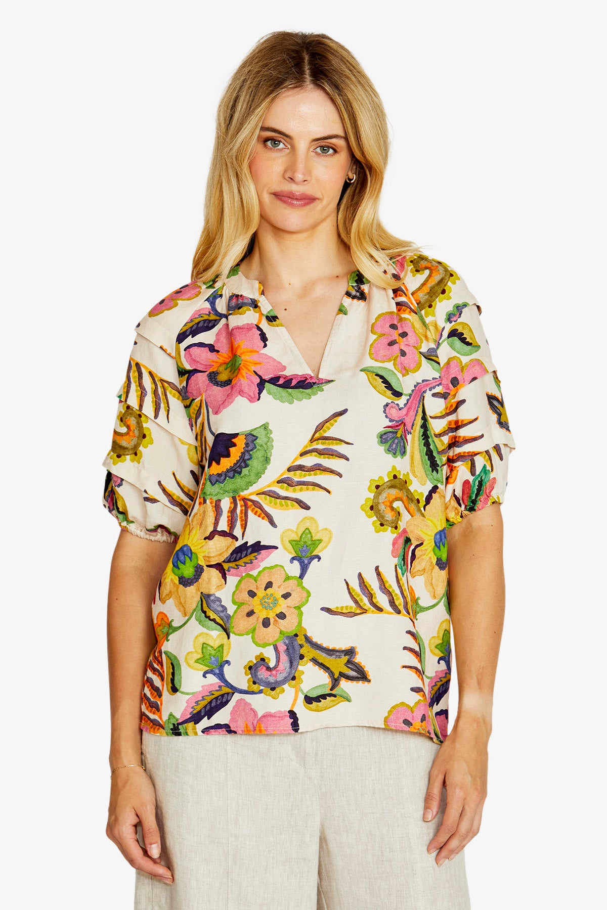 Audrey Gathered Neck Blouse