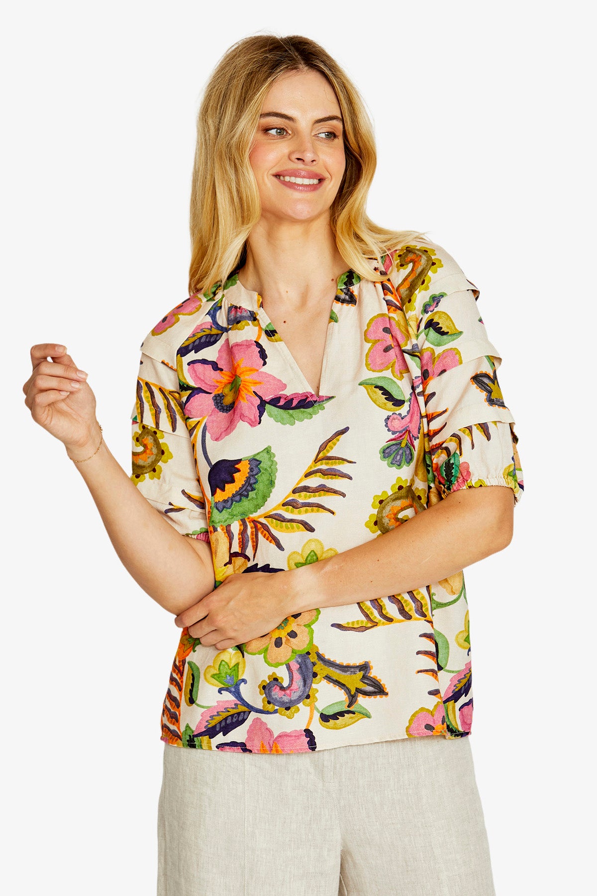 Audrey Gathered Neck Blouse