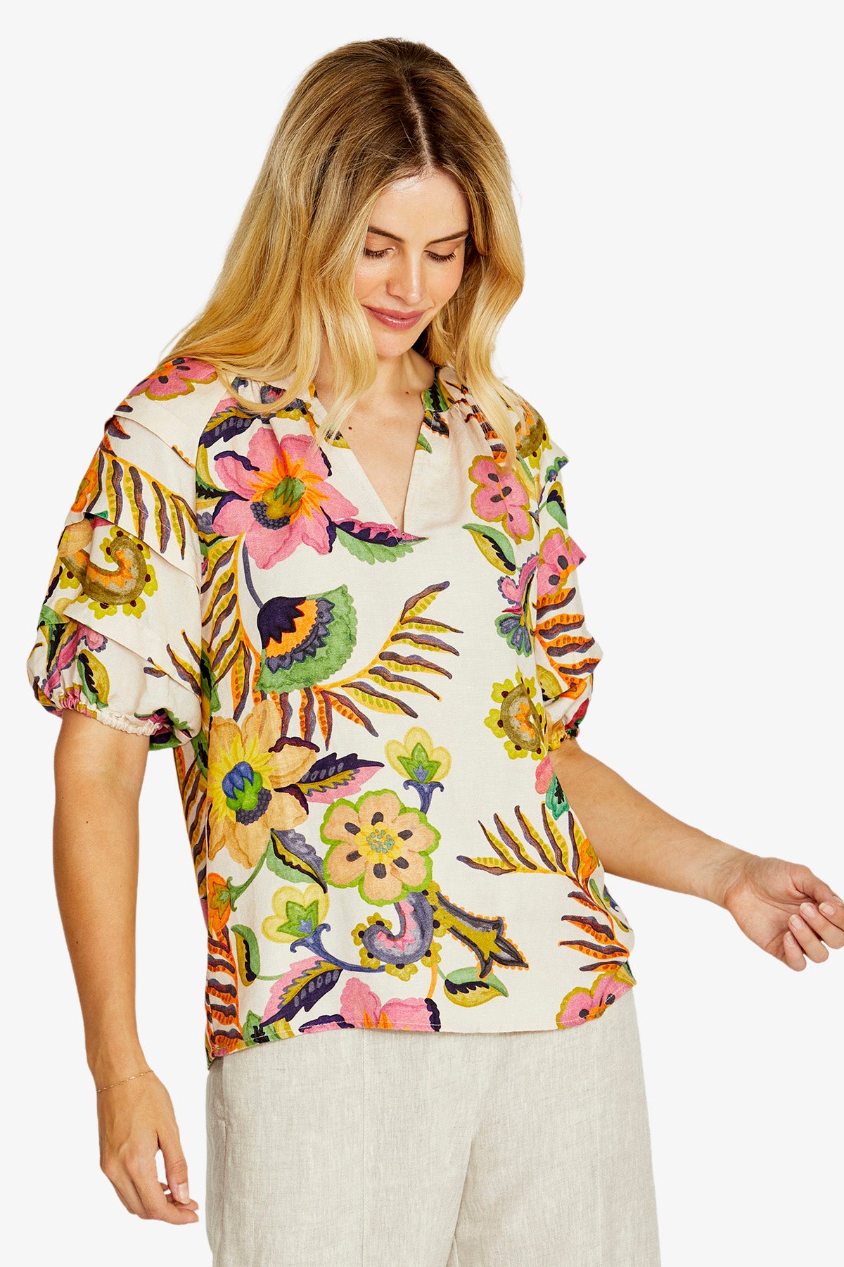 Audrey Gathered Neck Blouse