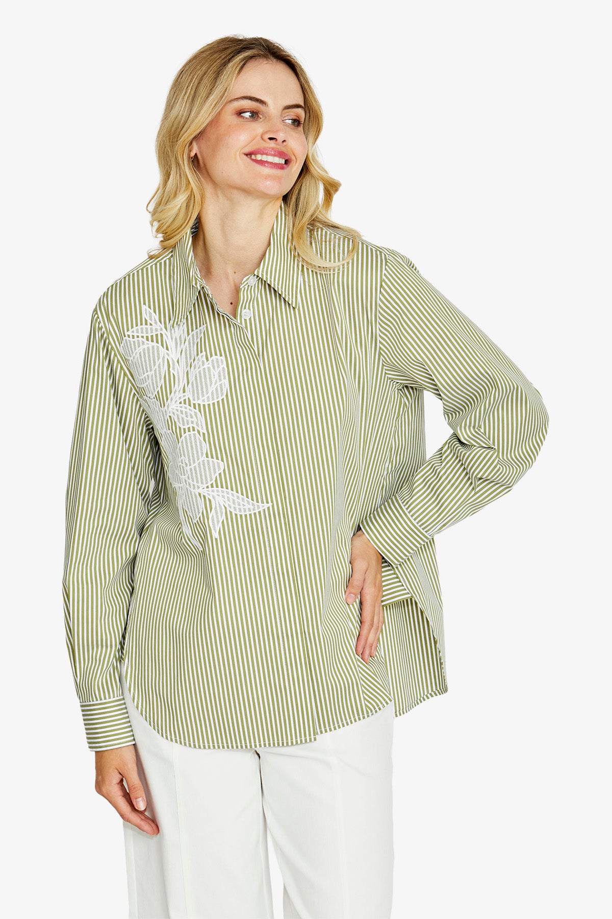 Stella Green Stripe Shirt