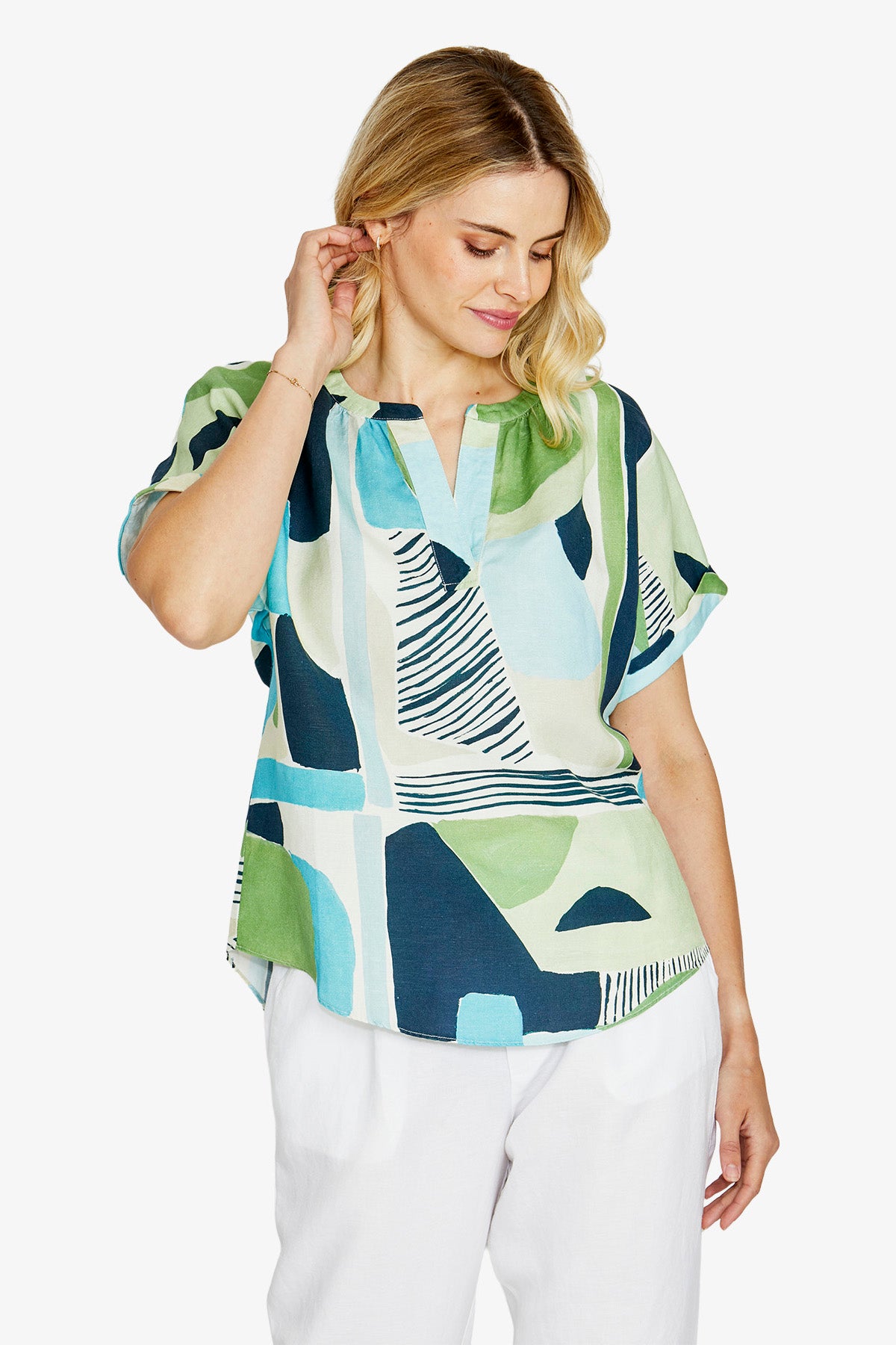 Marianna V-Neck Print Blouse