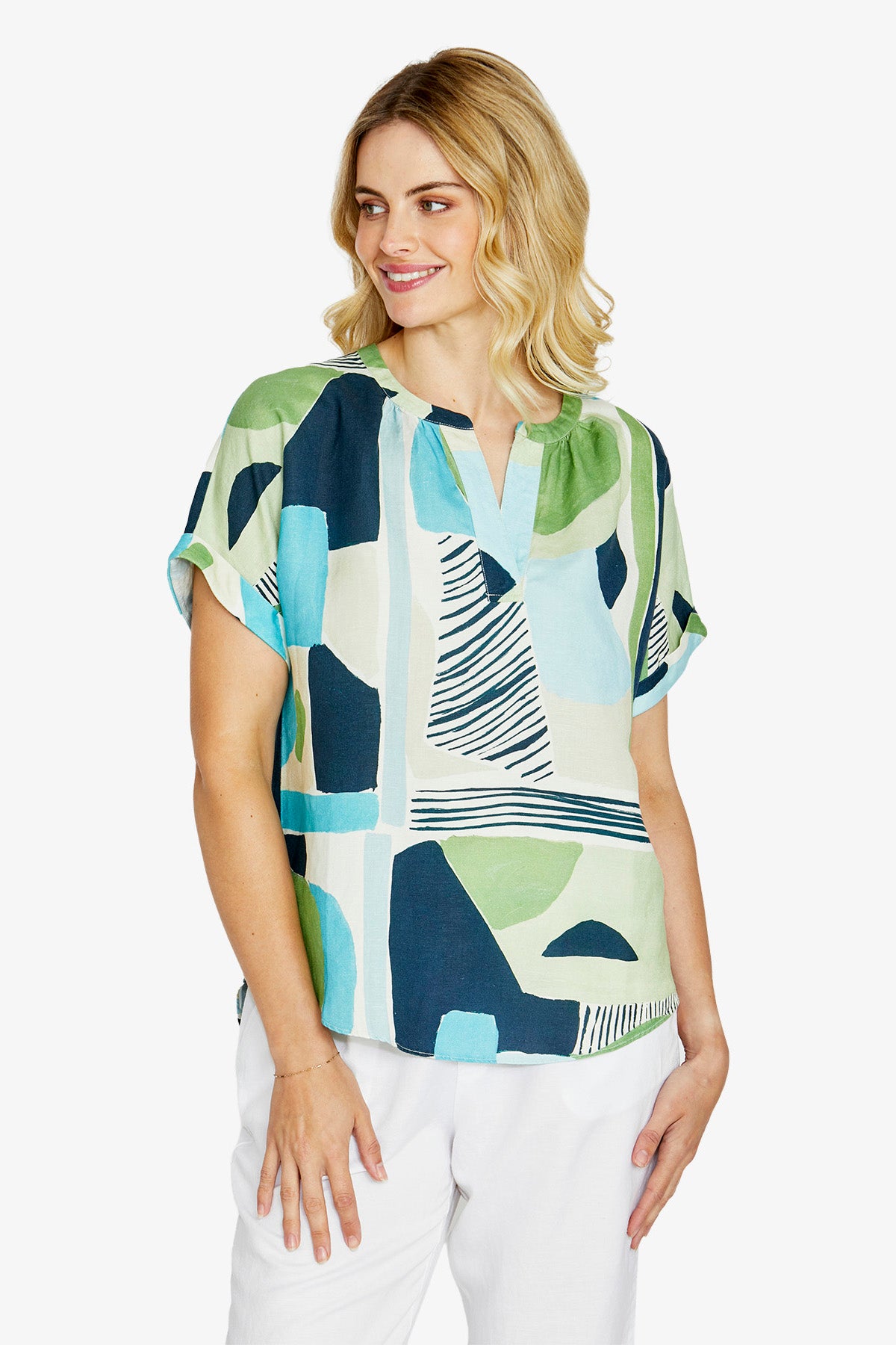 Marianna V-Neck Print Blouse