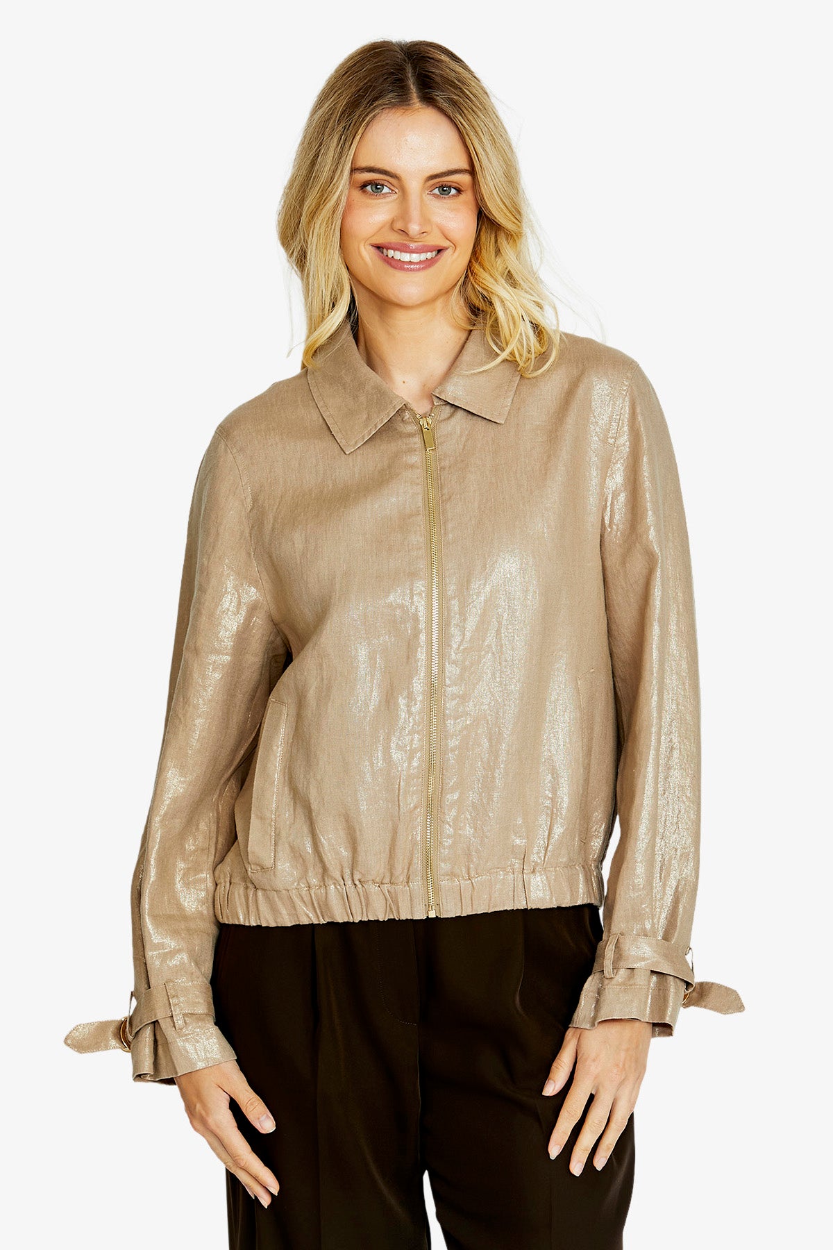 Gracie Foil Bomber Jacket