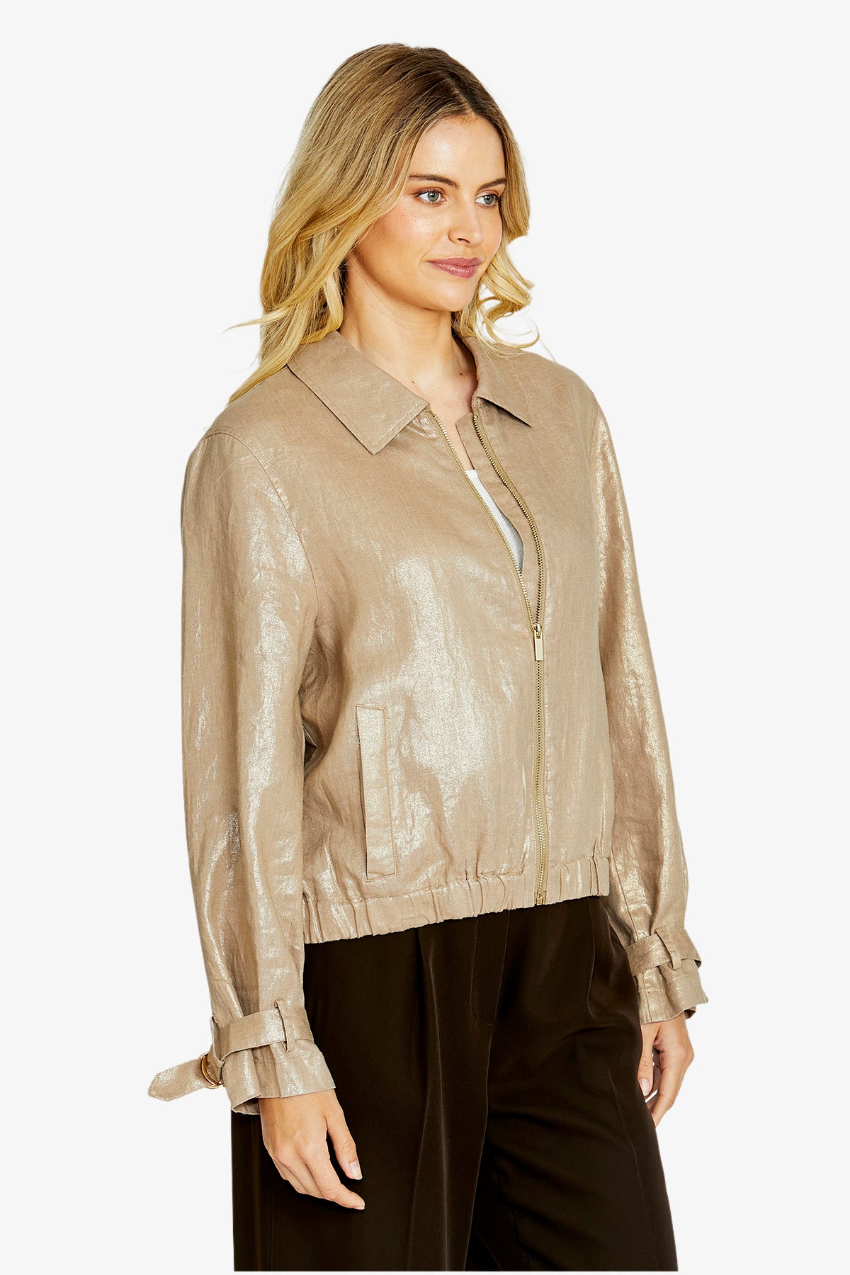 Gracie Foil Bomber Jacket