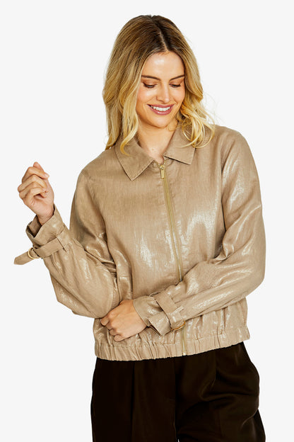 Gracie Foil Bomber Jacket