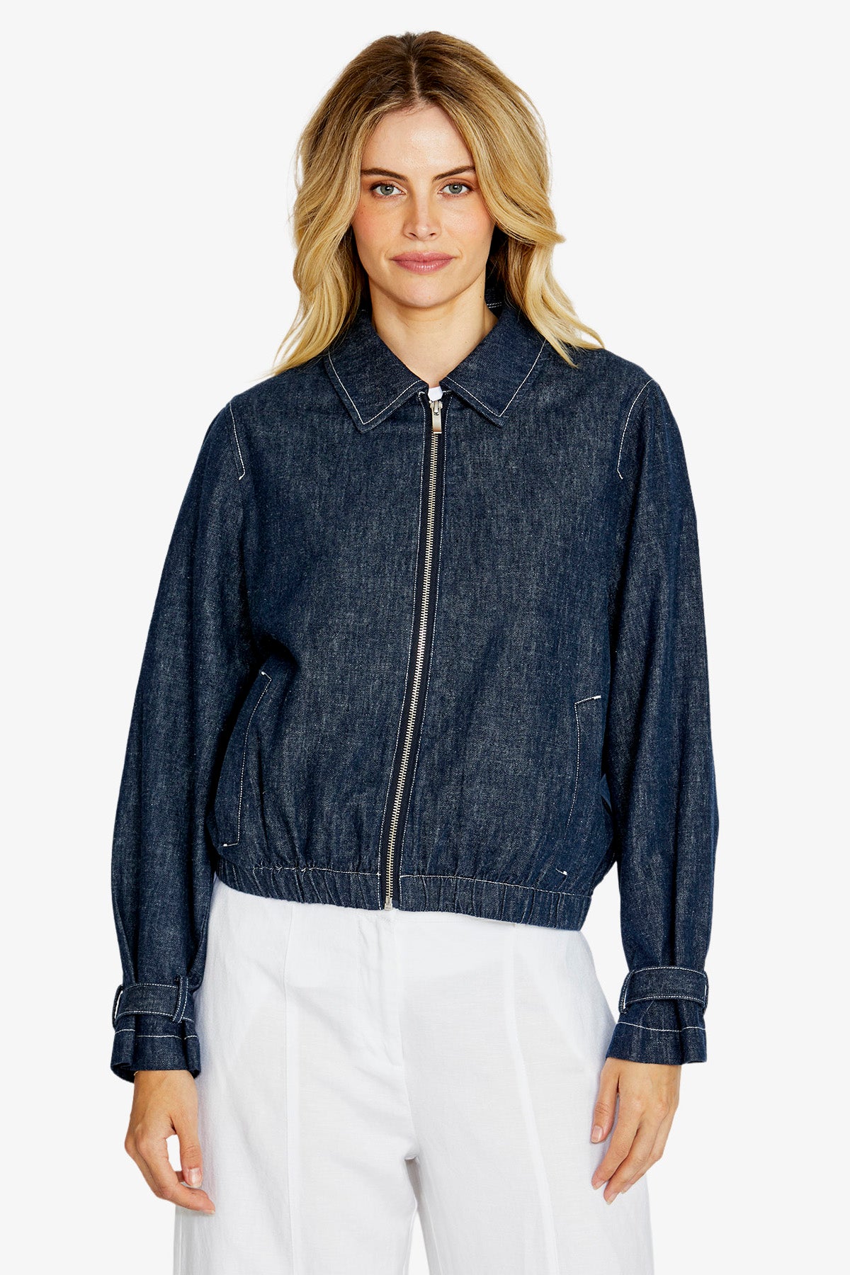 Gracie Bomber Indigo Jacket