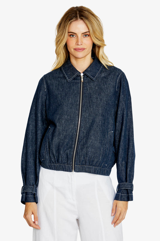 Gracie Bomber Indigo Jacket
