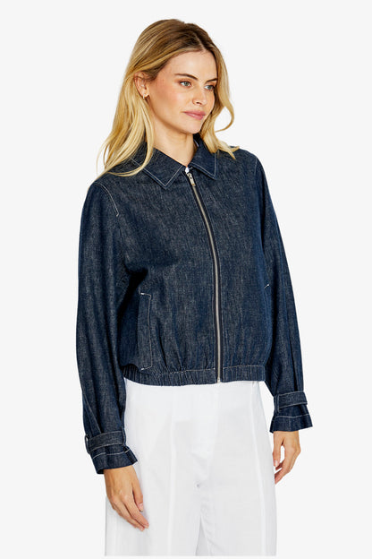 Gracie Bomber Indigo Jacket