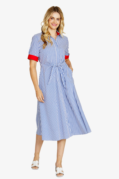 Kiera Tie Front Shirt Dress