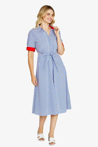 Kiera Tie Front Shirt Dress