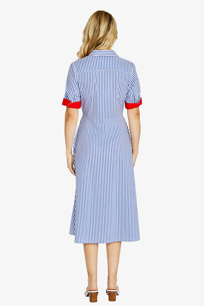 Kiera Tie Front Shirt Dress