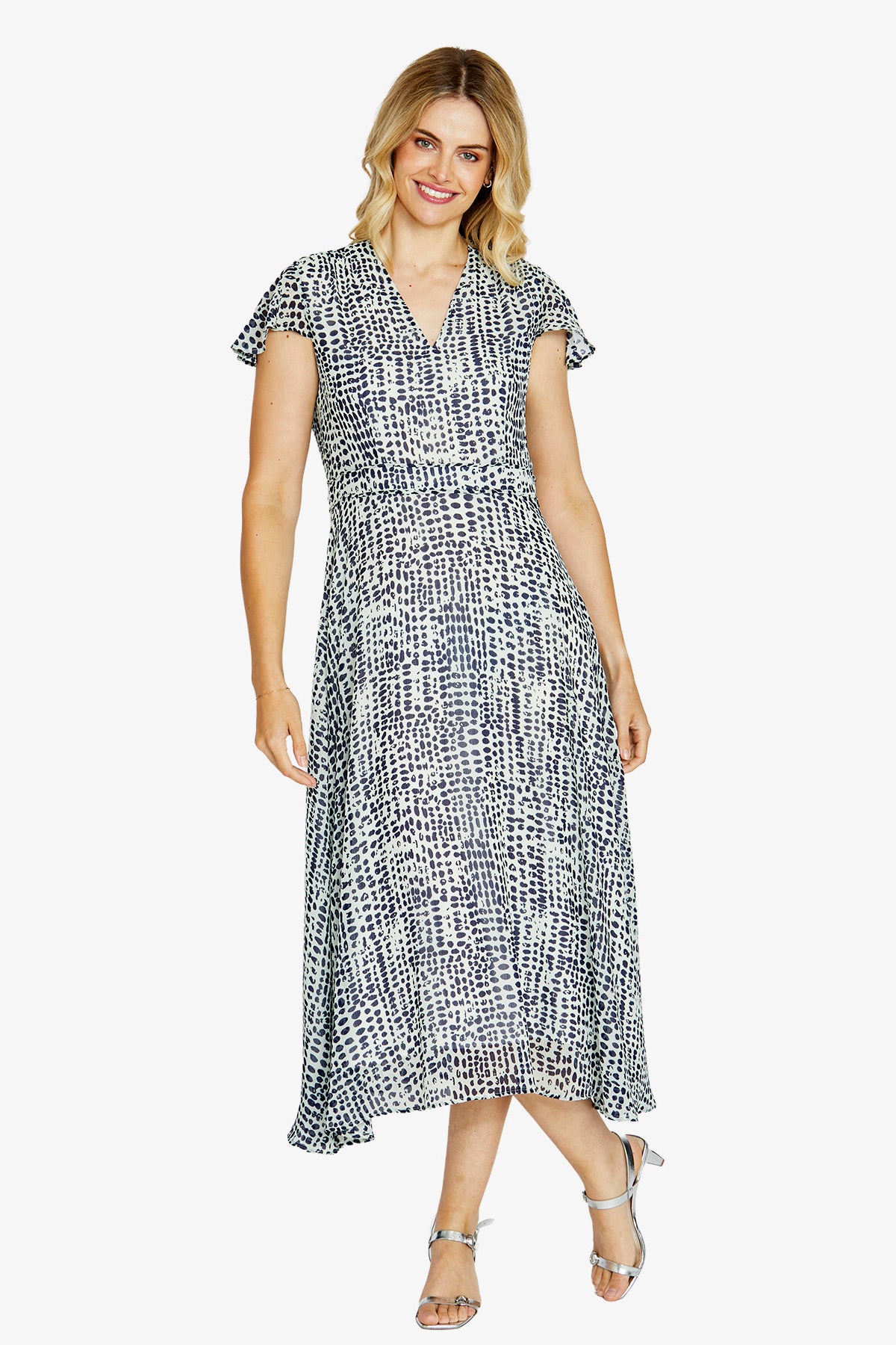 Emma V-Neck Print Dress