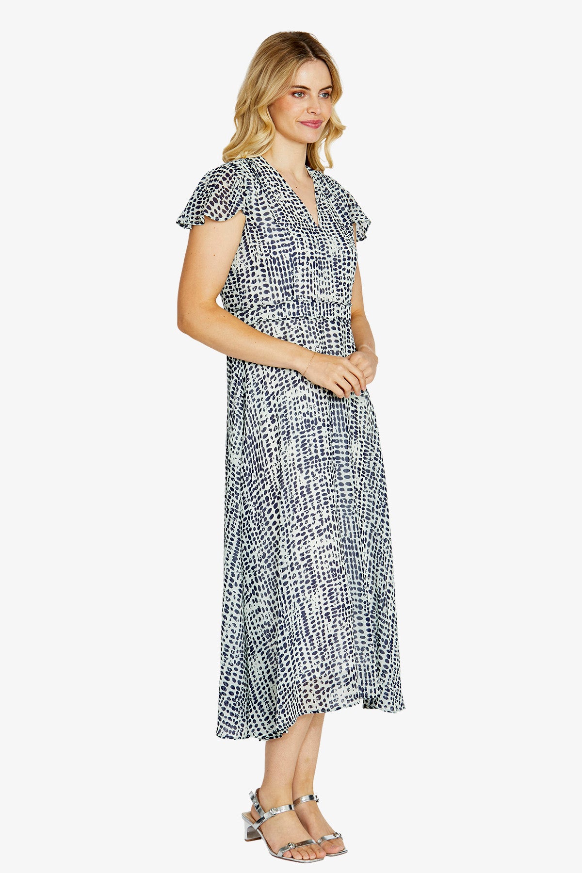 Emma V-Neck Print Dress