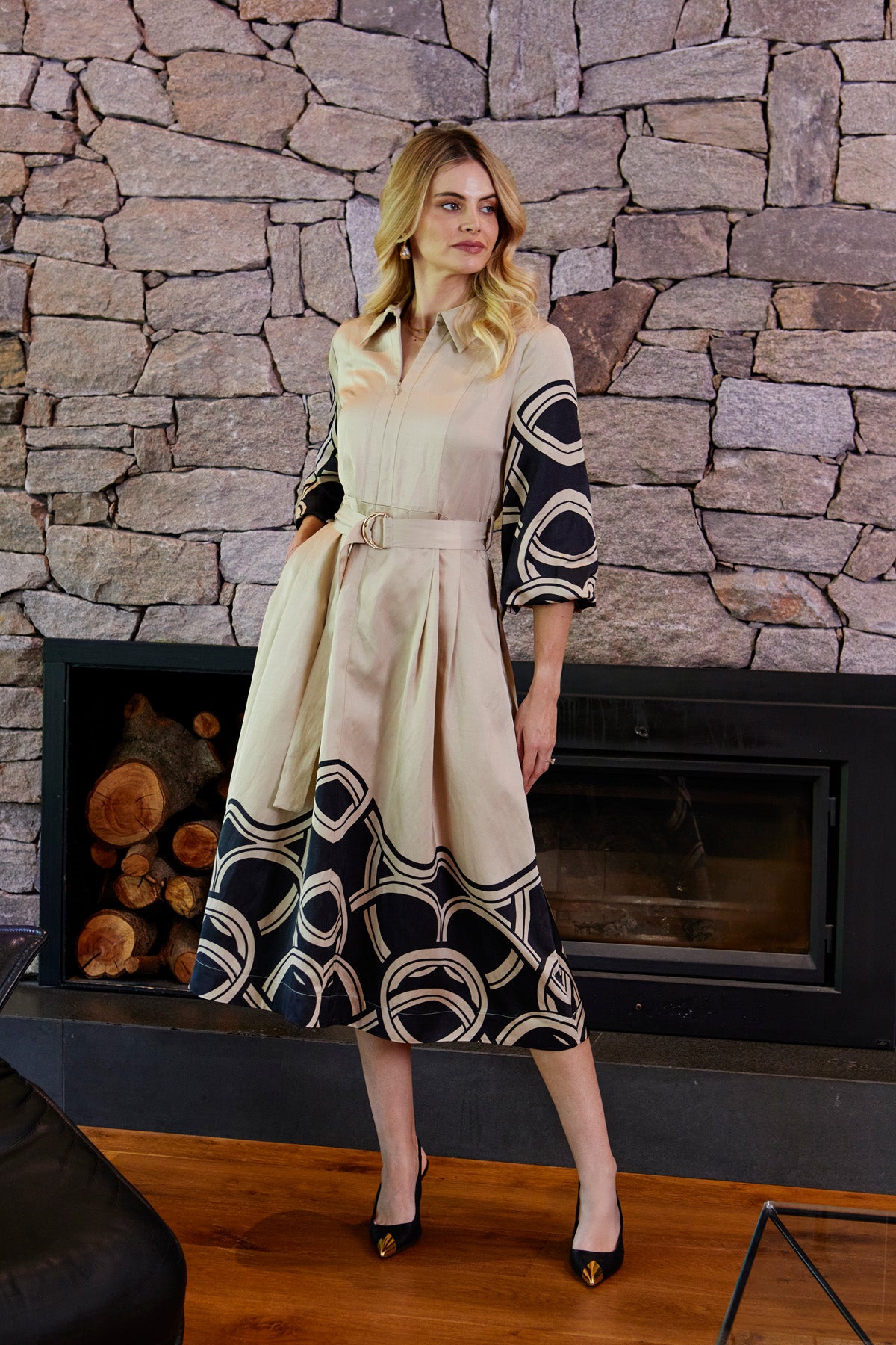 Jasmine Swirl Print Dress