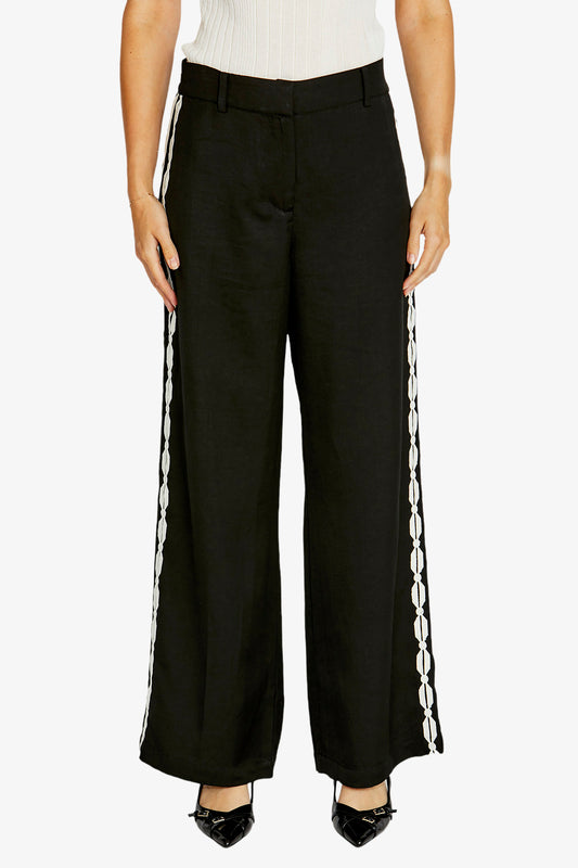 Mila Scalloped Trim Pant
