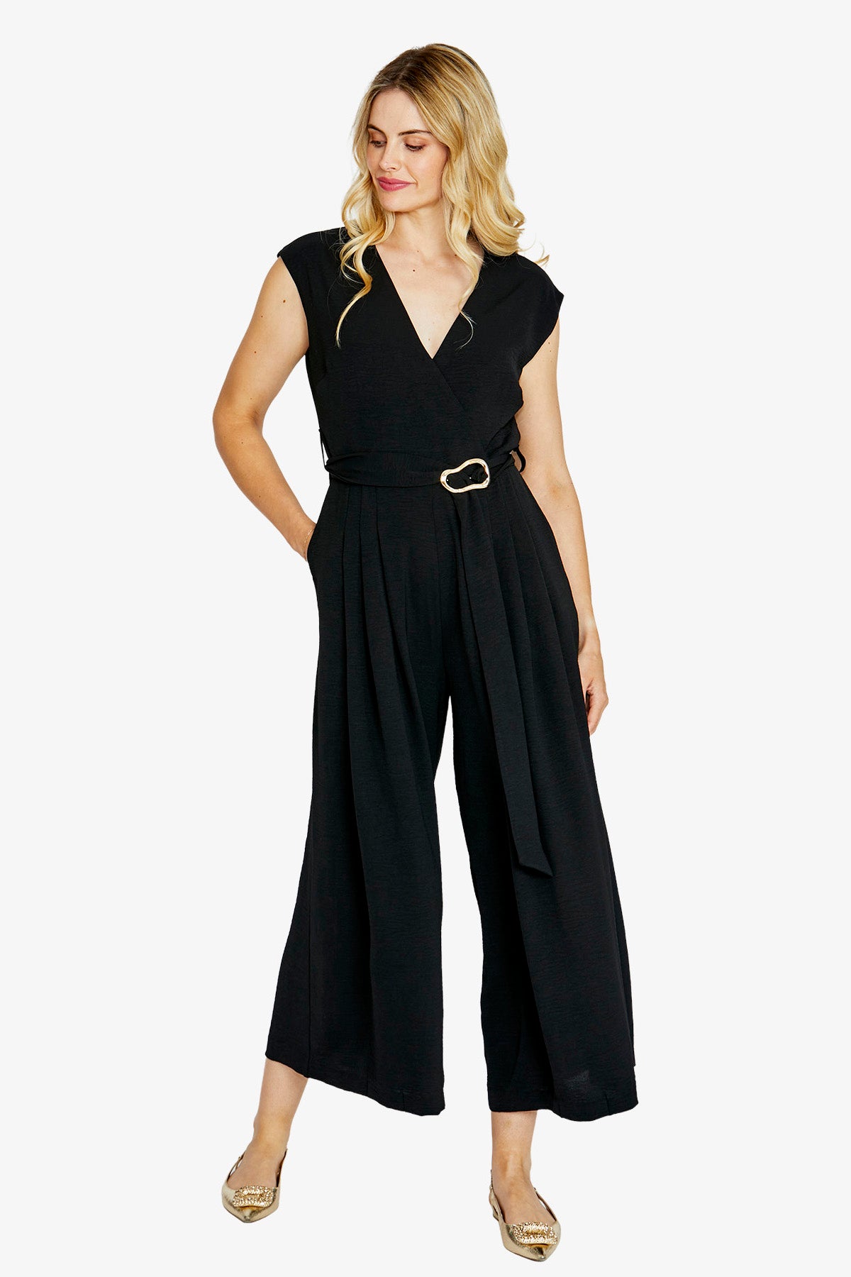 Avery Wrap Sl/Less Jumpsuit