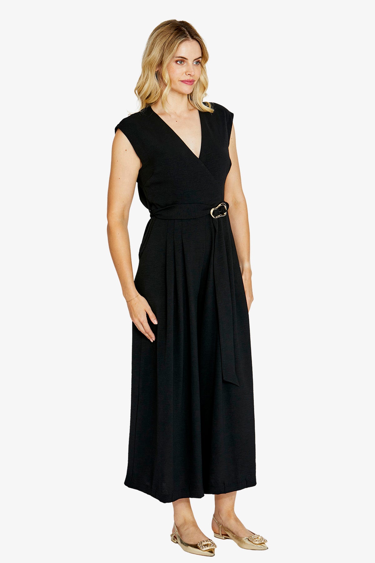 Avery Wrap Sl/Less Jumpsuit