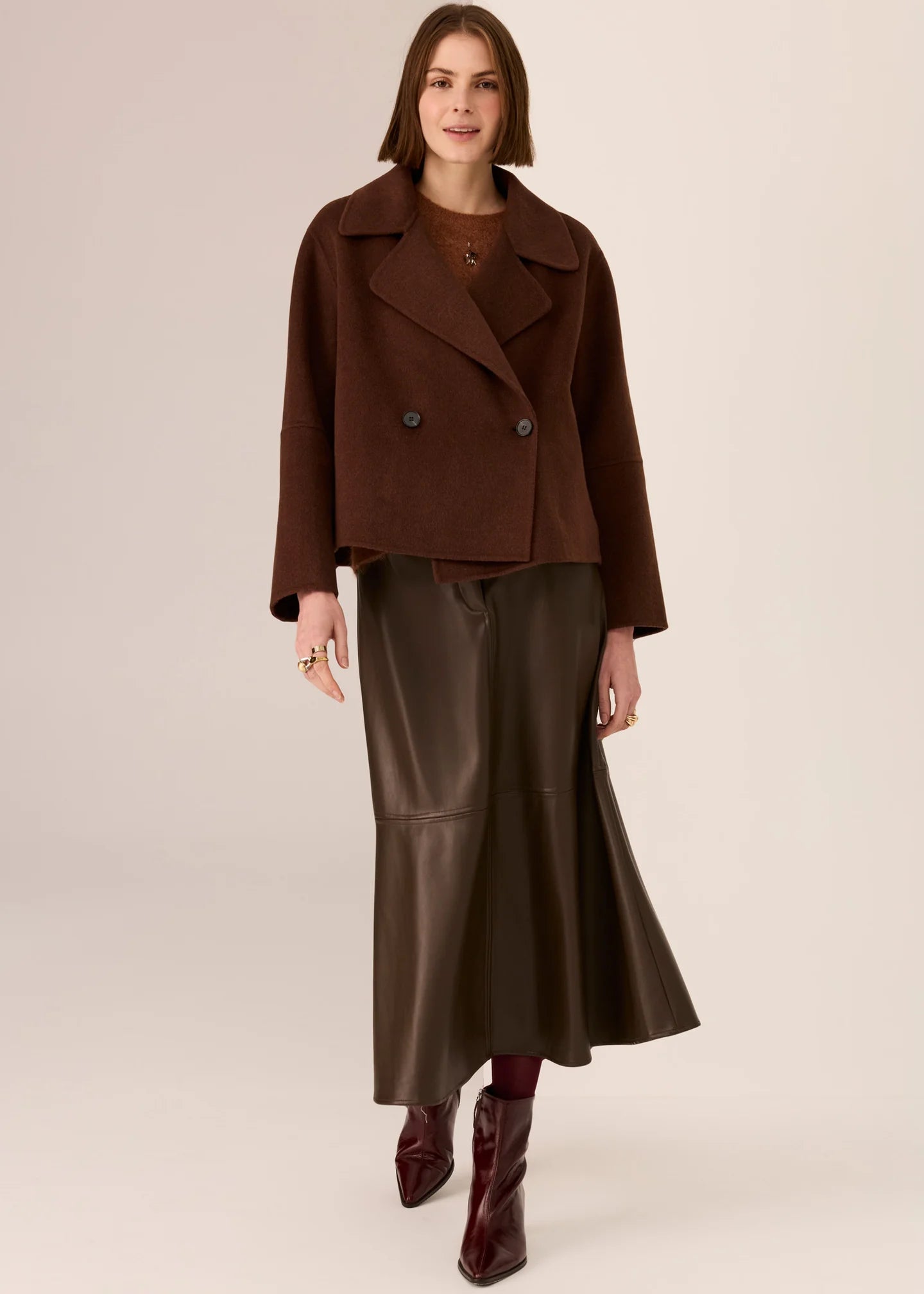 Cohen Cropped Wool Coat