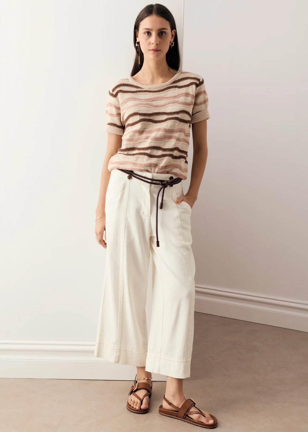 Liana Tee Textured Stripe