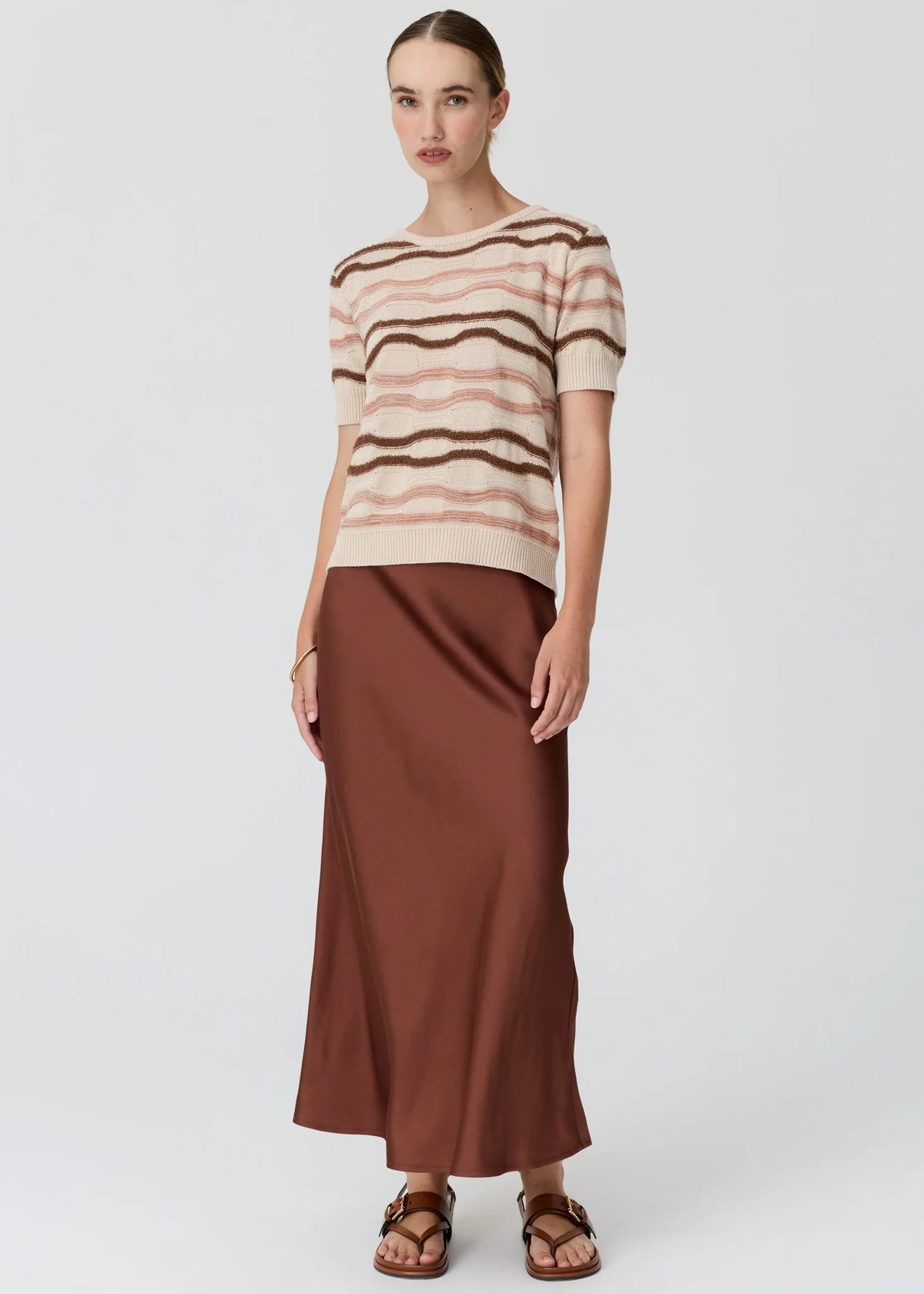 Liana Tee Textured Stripe