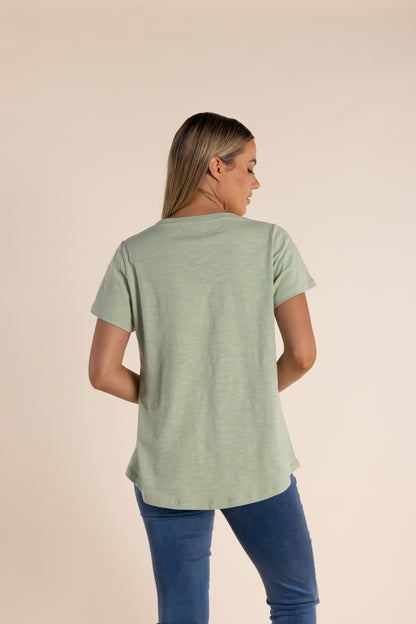 Logo Sequinn V-Neck