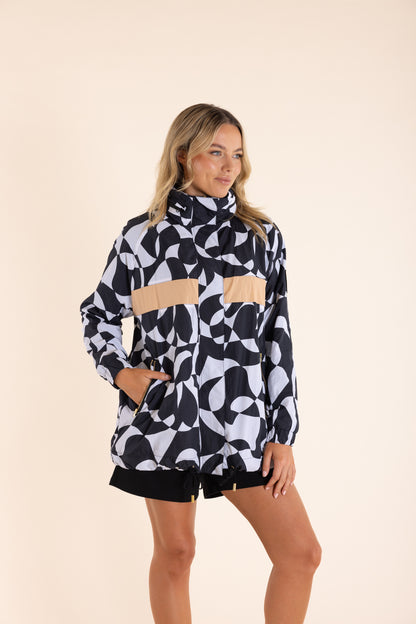 Puzzle Print Spray Jacket