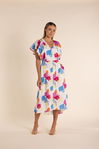 Art Print Long Line Dress