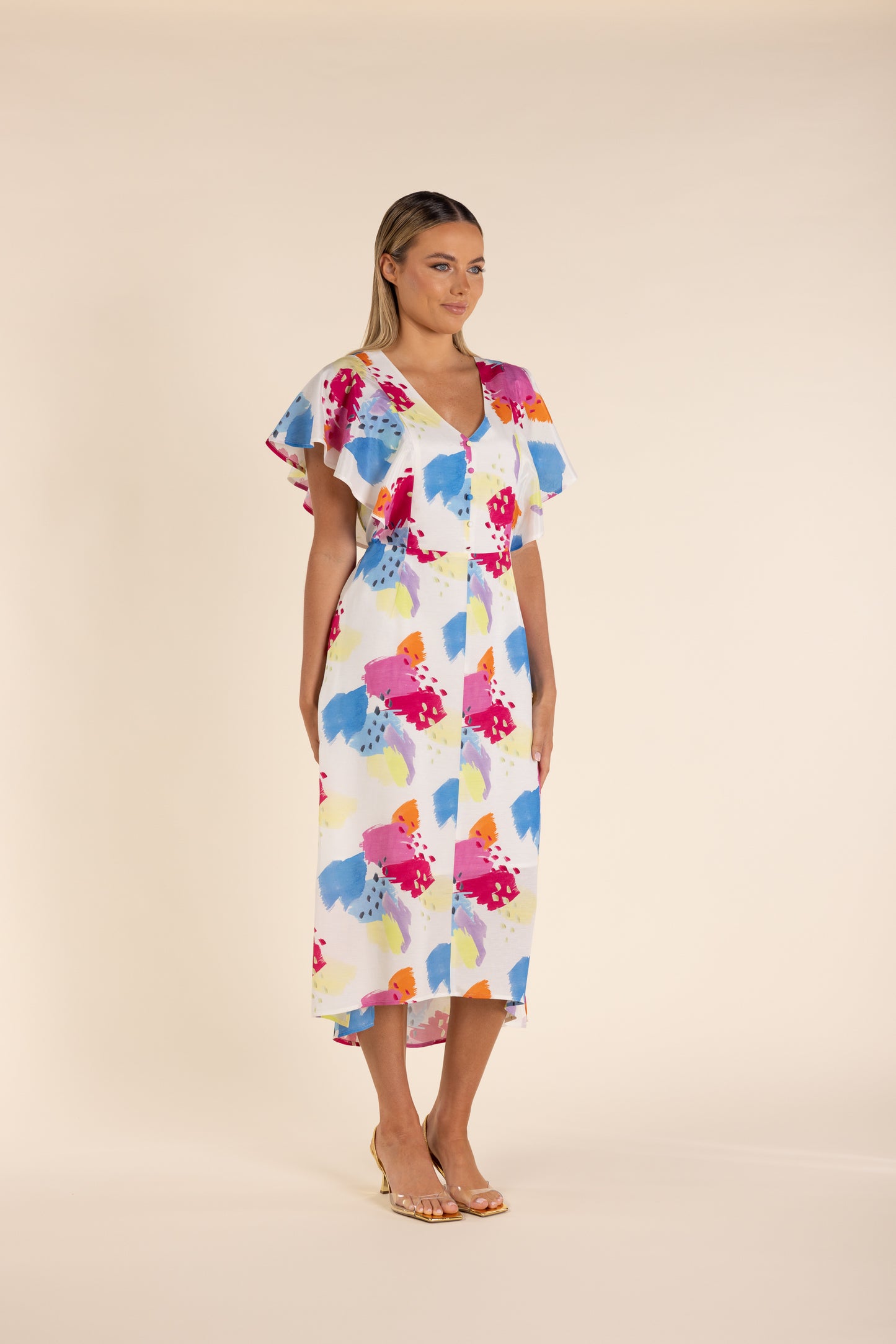 Art Print Long Line Dress