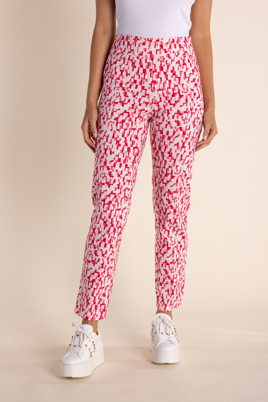 Abstract Print Pull on Pant