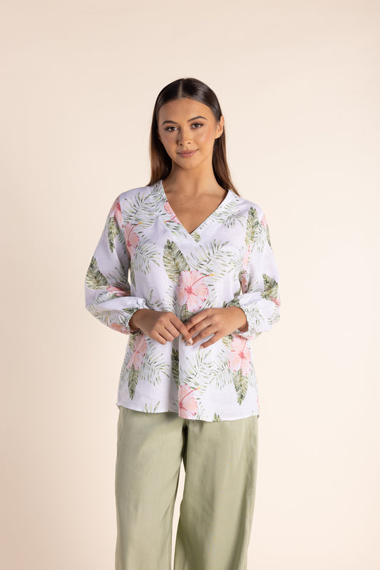 Tropical Print Top